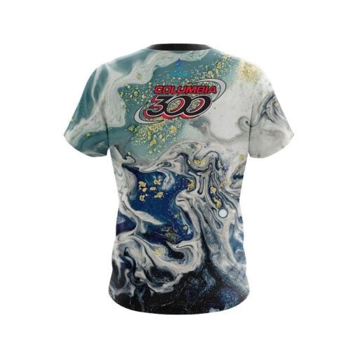 Columbia 300 Marbleized Ripple Pattern CoolWick Bowling Jersey - Image 2