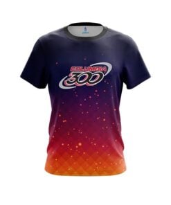 Columbia 300 Orange And Pink Fire Sparks CoolWick Bowling Jersey