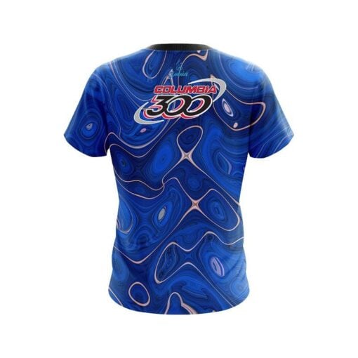 Columbia 300 Psychedelic Blue Flow CoolWick Bowling Jersey - Image 2