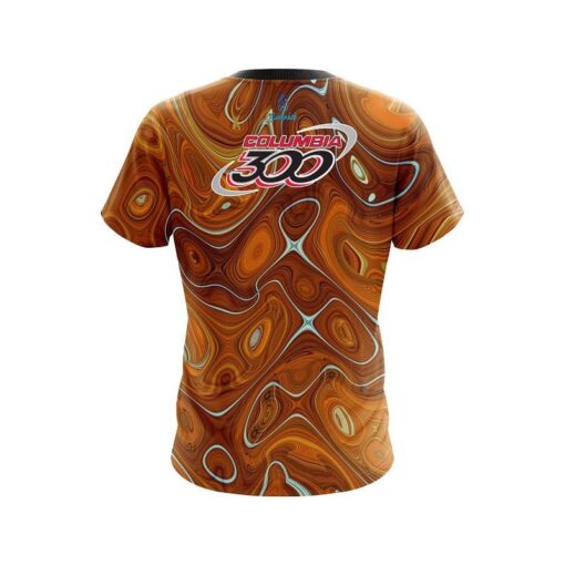 Columbia 300 Psychedelic Orange Flow CoolWick Bowling Jersey - Image 2