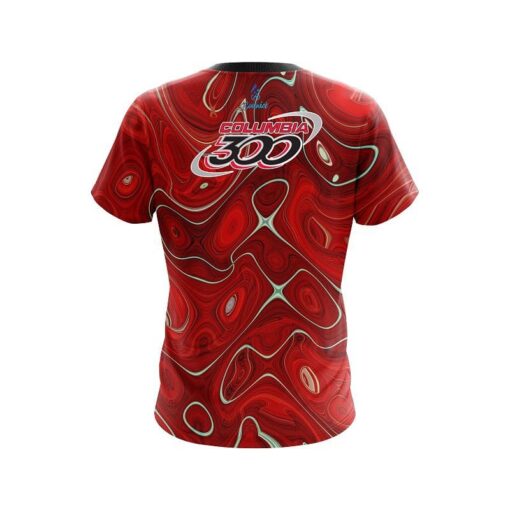 Columbia 300 Psychedelic Red Flow CoolWick Bowling Jersey - Image 2