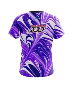 Alternative view of Columbia 300 Purple And White Liquid Swirls CoolWick Bowling Jersey