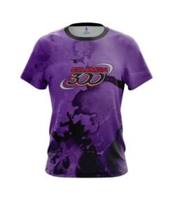 Columbia 300 Purple Graffiti Grunge CoolWick Bowling Jersey