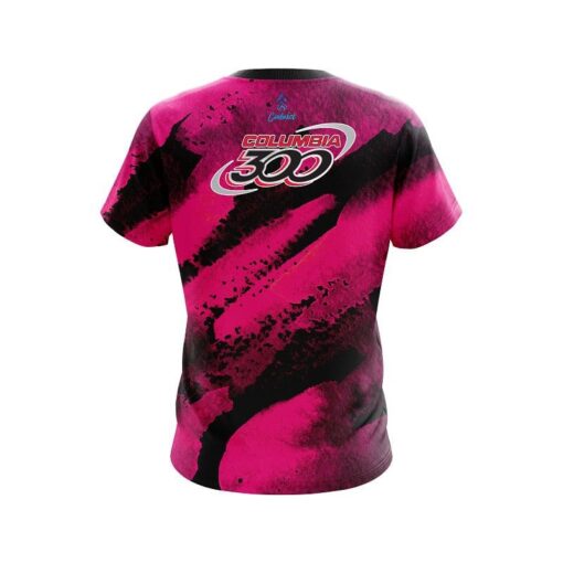 Columbia 300 Solid Pink Grunge CoolWick Bowling Jersey - Image 2