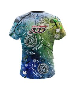 Alternative view of Columbia 300 Watercolor Floral Art CoolWick Bowling Jersey