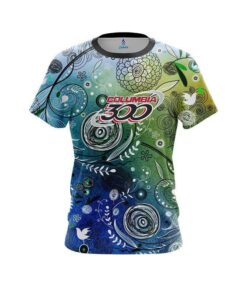 Columbia 300 Watercolor Floral Art CoolWick Bowling Jersey
