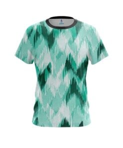 Plain Chevron Green CoolWick Bowling Jersey