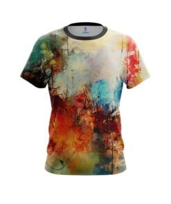 Plain Colorful Painted Canvas Grunge CoolWick Bowling Jersey