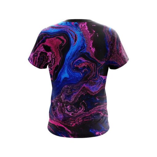 Plain Cotton Candy Marble CoolWick Bowling Jersey - Image 2