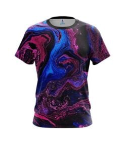 Plain Cotton Candy Marble CoolWick Bowling Jersey