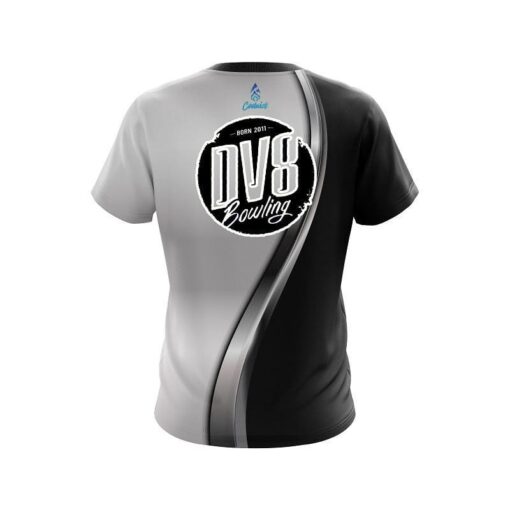 DV8 Black And Silver Helix CoolWick Bowling Jersey - Image 2