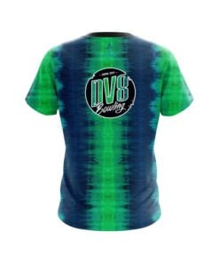 Alternative view of DV8 Blue And Green Tie Dye CoolWick Bowling Jersey