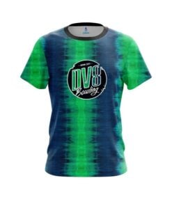 DV8 Blue And Green Tie Dye CoolWick Bowling Jersey