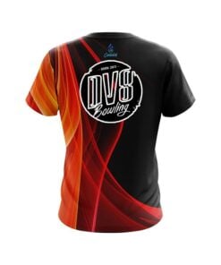 Alternative view of DV8 Deep Orange Curve CoolWick Bowling Jersey