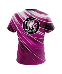 Alternative view of DV8 Deep Pink Stripes CoolWick Bowling Jersey