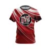 DV8 Deep Red Stripes CoolWick Bowling Jersey