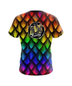 Alternative view of DV8 Colorful Dragon Scales CoolWick Bowling Jersey