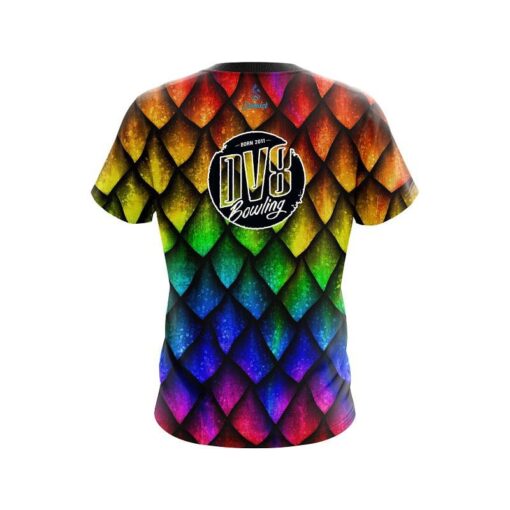 DV8 Colorful Dragon Scales CoolWick Bowling Jersey - Image 2