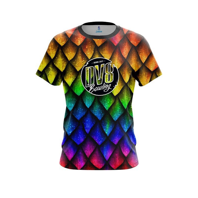 DV8 Colorful Dragon Scales CoolWick Bowling Jersey