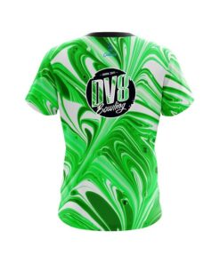 Alternative view of DV8 Green And White Liquid Swirls CoolWick Bowling Jersey
