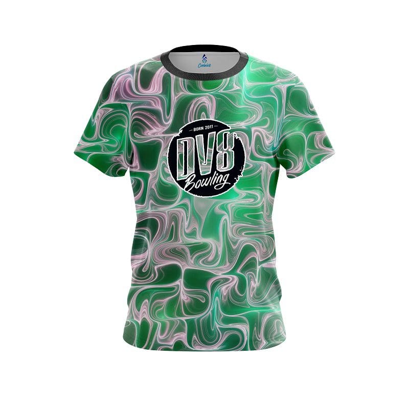DV8 Green Exotic Motion CoolWick Bowling Jersey