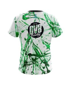 Alternative view of DV8 Green Paint Splash CoolWick Bowling Jersey