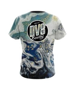 Alternative view of DV8 Marbleized Ripple Pattern CoolWick Bowling Jersey