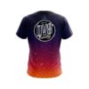 DV8 Orange And Pink Fire Sparks CoolWick Bowling Jersey - Image 2