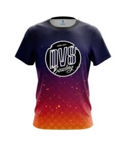 DV8 Orange And Pink Fire Sparks CoolWick Bowling Jersey