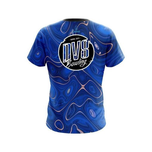 DV8 Psychedelic Blue Flow CoolWick Bowling Jersey - Image 2