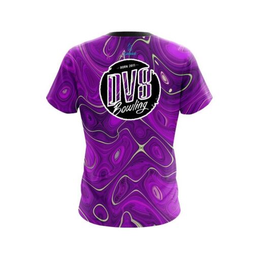 DV8 Psychedelic Purple Flow CoolWick Bowling Jersey - Image 2
