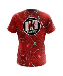Alternative view of DV8 Psychedelic Red Flow CoolWick Bowling Jersey
