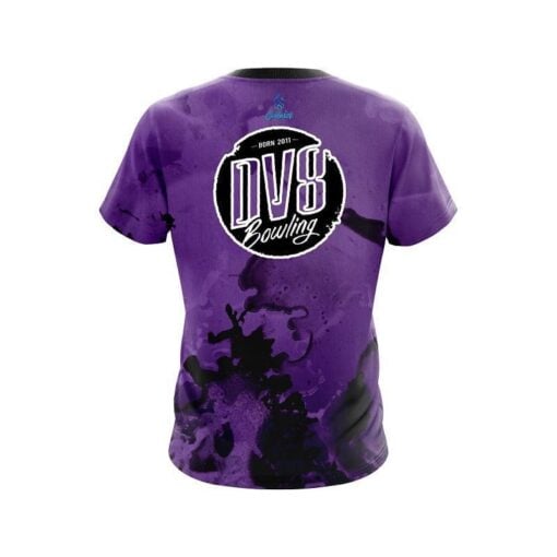 DV8 Purple Graffiti Grunge CoolWick Bowling Jersey - Image 2