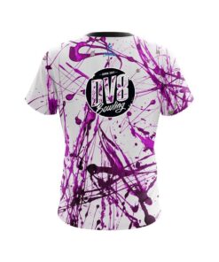 Alternative view of DV8 Purple Paint Splash CoolWick Bowling Jersey