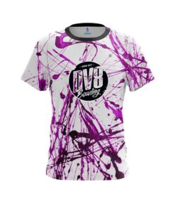 DV8 Purple Paint Splash CoolWick Bowling Jersey