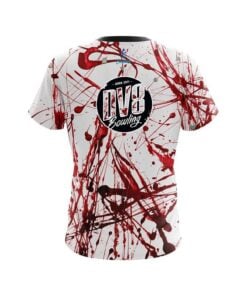 Alternative view of DV8 Red Paint Splash CoolWick Bowling Jersey