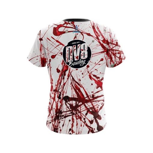 DV8 Red Paint Splash CoolWick Bowling Jersey - Image 2