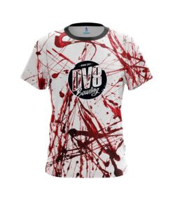 DV8 Red Paint Splash CoolWick Bowling Jersey