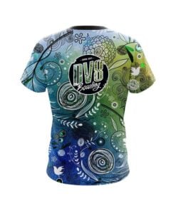 Alternative view of DV8 Watercolor Floral Art CoolWick Bowling Jersey