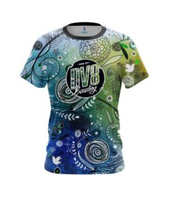 DV8 Watercolor Floral Art CoolWick Bowling Jersey