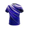 Plain Deep Blue Stripes CoolWick Bowling Jersey - Image 2