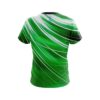 Plain Deep Green Stripes CoolWick Bowling Jersey - Image 2