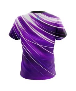 Alternative view of Plain Deep Purple Stripes CoolWick Bowling Jersey