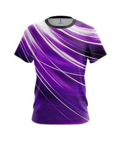 Plain Deep Purple Stripes CoolWick Bowling Jersey
