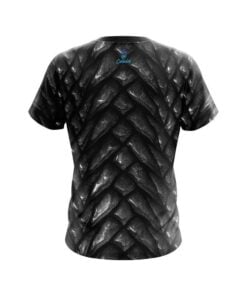 Alternative view of Plain Black Dragon Scales CoolWick Bowling Jersey