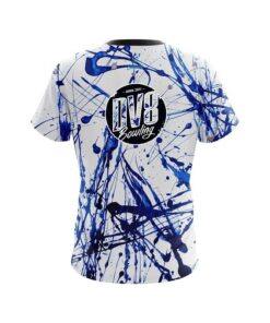 Alternative view of DV8 Blue Paint Splash CoolWick Bowling Jersey