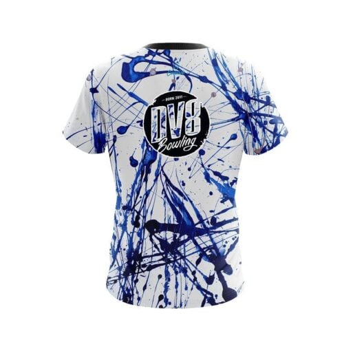 DV8 Blue Paint Splash CoolWick Bowling Jersey - Image 2