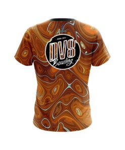 Alternative view of DV8 Psychedelic Orange Flow CoolWick Bowling Jersey