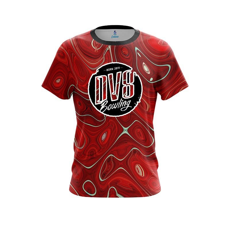 DV8 Psychedelic Red Flow CoolWick Bowling Jersey