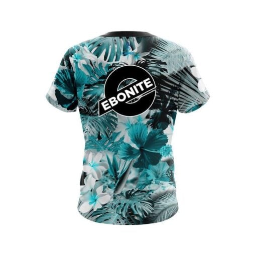 Ebonite Aqua Tropical Leafs Effect CoolWick Bowling Jersey - Image 2